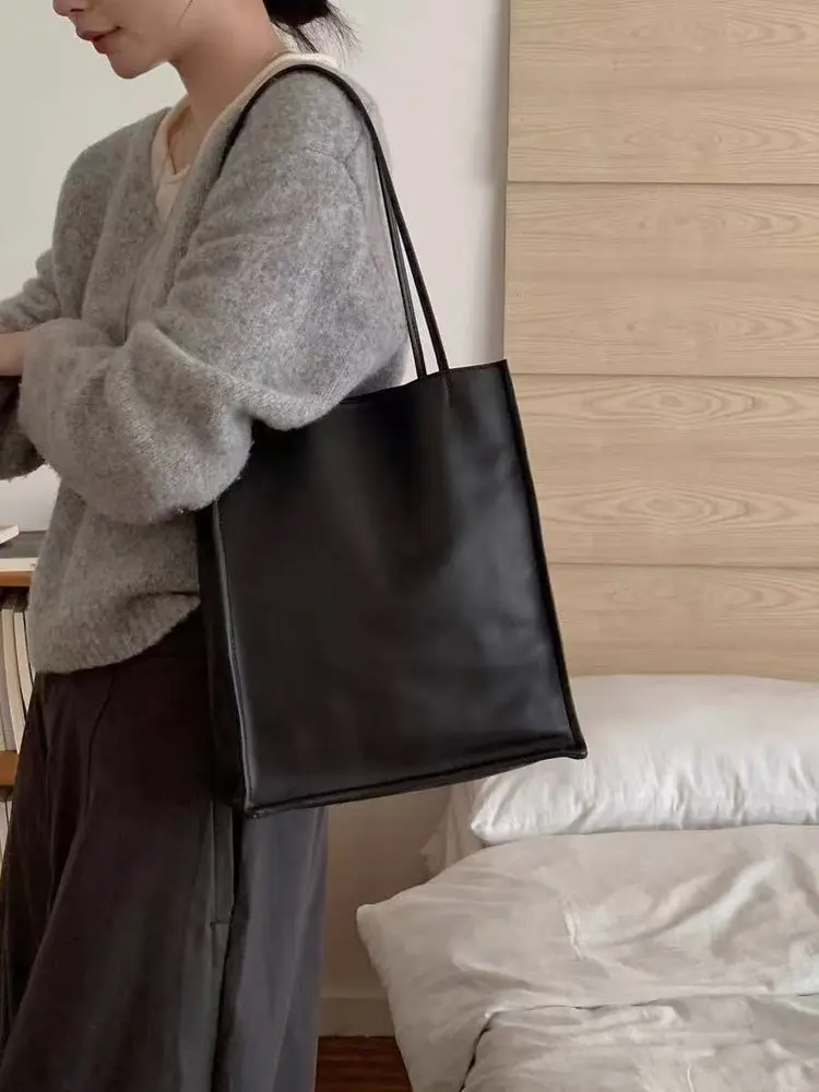 

mat Leather Tote Bag Women's Large Capaci oulder Bag Commuter Bag Casual Sle Handbag Open Top No Brand