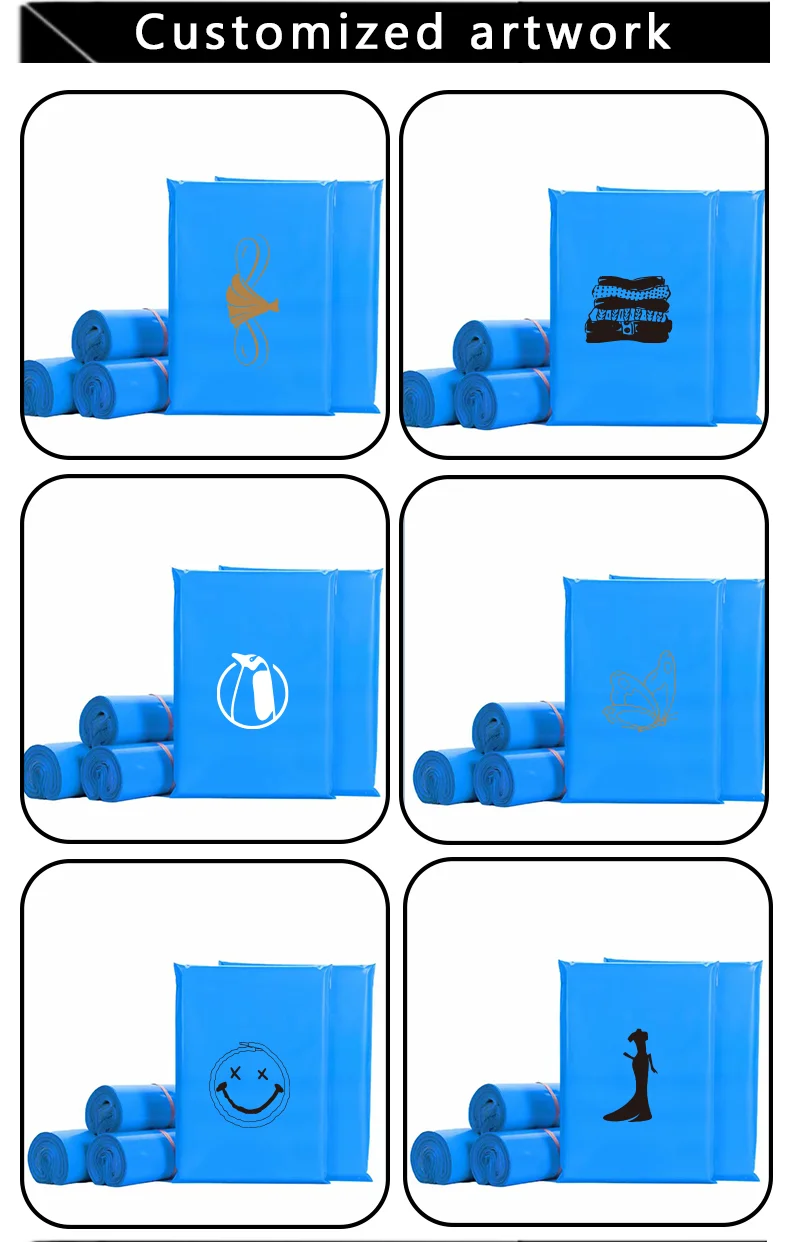 100 Stück blaue Party-Verpackungsbeutel, Logistik-Verpackungsbeutel, neue Materialien, versiegelte Beutel, Geschenkbeutel, Unterstützung für individuelles Logo – Detail 5