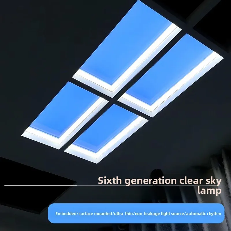 Clear sky light 2025 new popular light this year embedded ultra-thin blue sky light, surface installed natural light blue