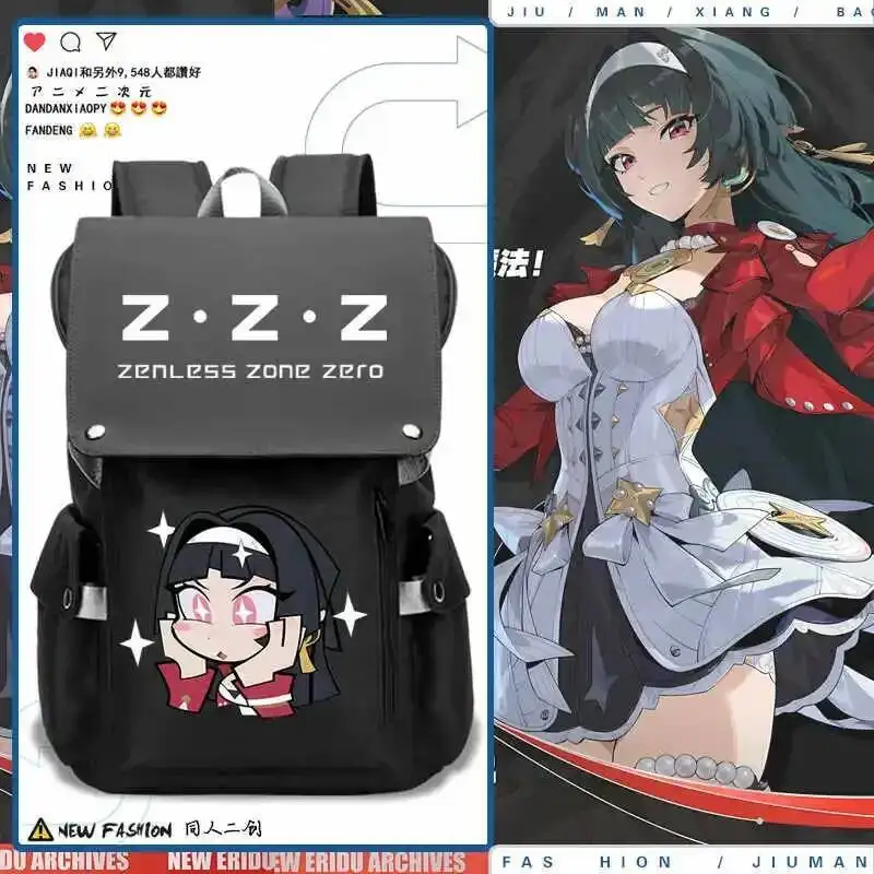 

Anime Game Men Women Versatile Casual Zenless Zone Zero Evelyn Chevalier Astra Yao Cartoon School Bag Student Backpack