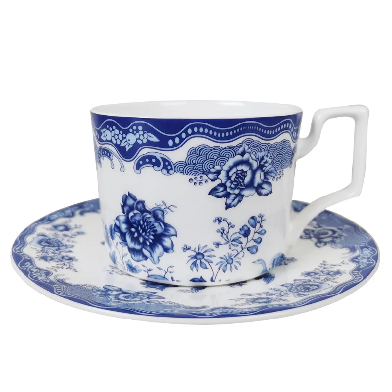 Blue and White Porcelain Dinner Set Plates and Dishes Hotel Restaurant Bone China Plate Kitchen Plates Sets