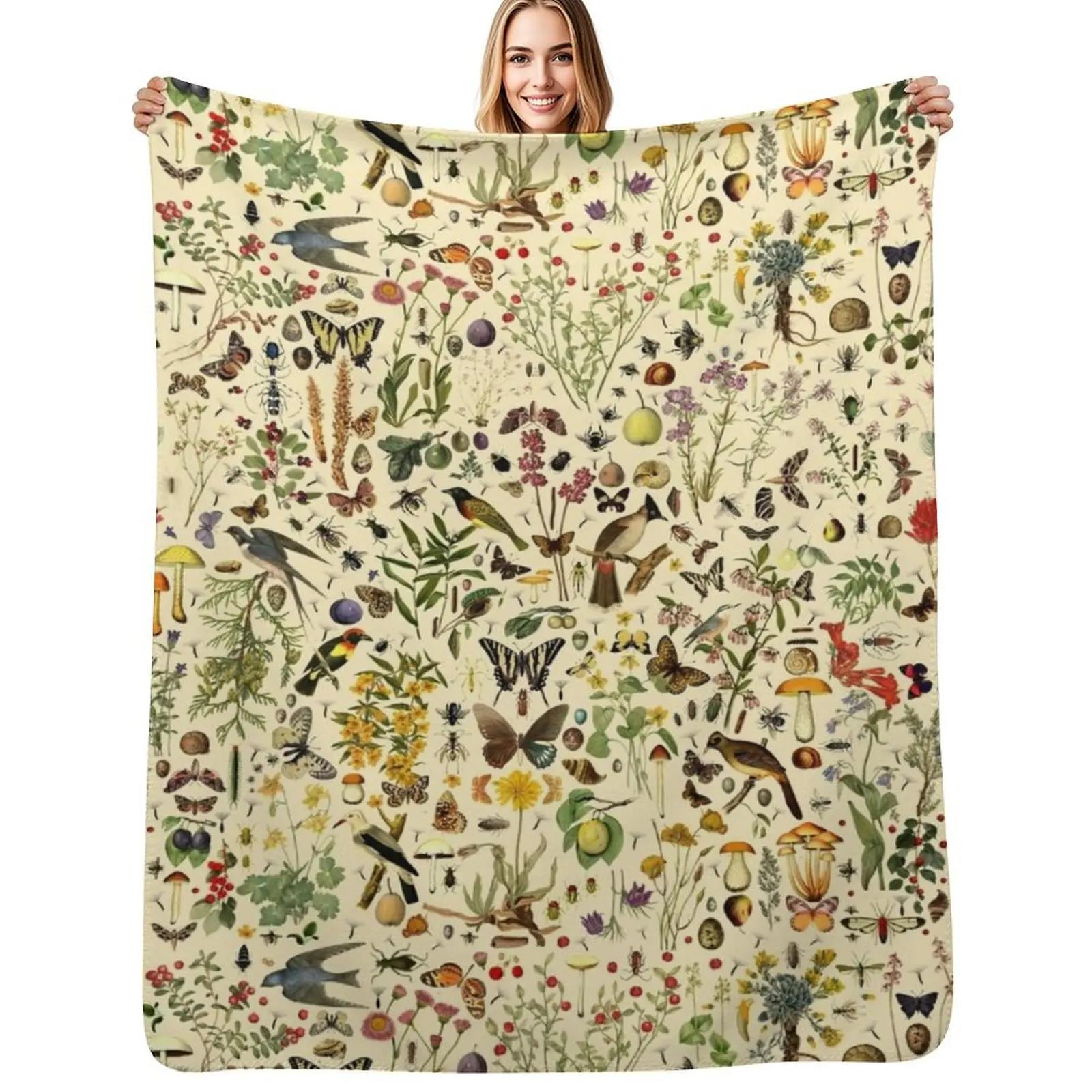 

American Biology - SPRING print Throw Blanket Long Lasting Soft Plush Blanket for Daily Use