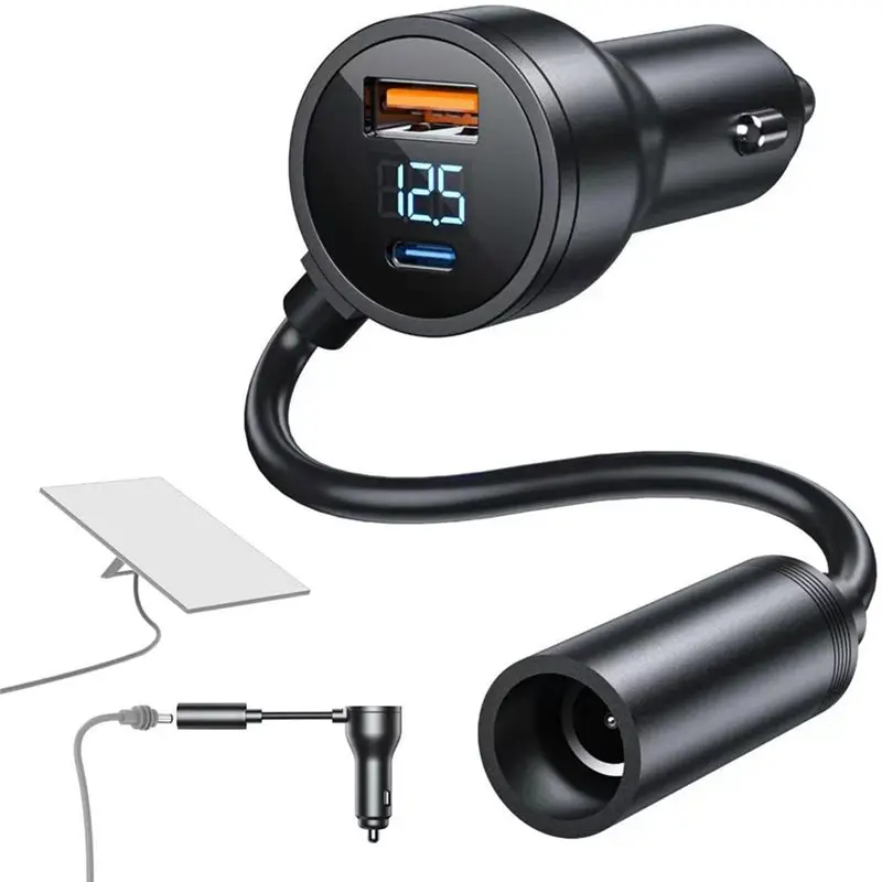 [B24B!】 For Starlink Mini Car Adapter, 3 In 1 12V To 20V 5A,100W DC Step Up Converter With Voltage Display For Cars, Rvs, Yachts