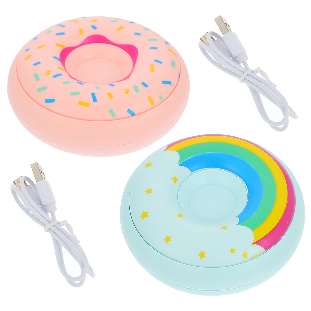 

2 комплекта теплая грелка для рук, перезаряжаемая от USB, карманный размер, легкая, эргономичная, круглая, нескользящая ручка для кемпинга, пешего туризма, рыбалки