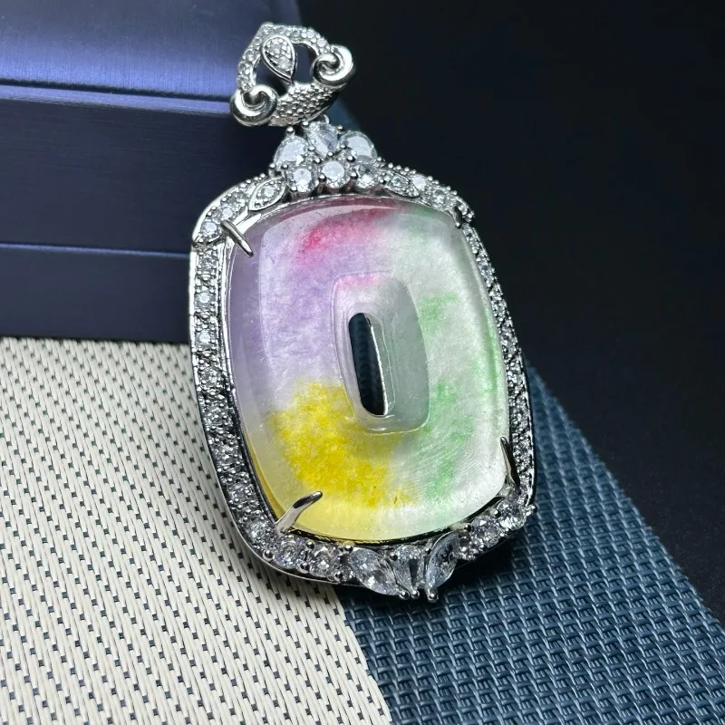 

Подвеска из кварцита с высоким ледяным льдом, новая популярная мужская и женская плавающая подвеска со льдом