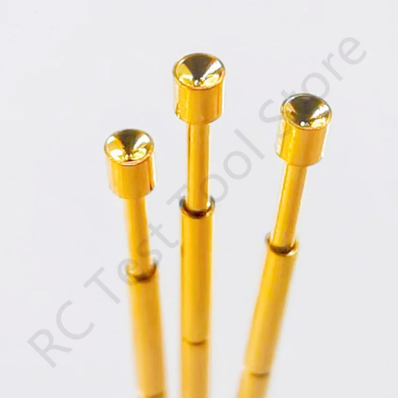 100 Stuks PA50-A2 Lente Test Sonde PA50-A Test Pin Testtool 16.55Mm Dia 0.68Mm Gouden Naaldtip Dia 0.9Mm Pogo Pin P50-A P50-A2