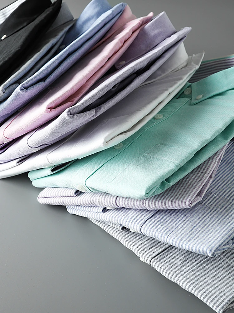 ハイティード オックス ウィーブ メンズ ロングスリーブ カジュアル イルト 純綿 秋新色 ファッショナブル シルエット スタンドフィット