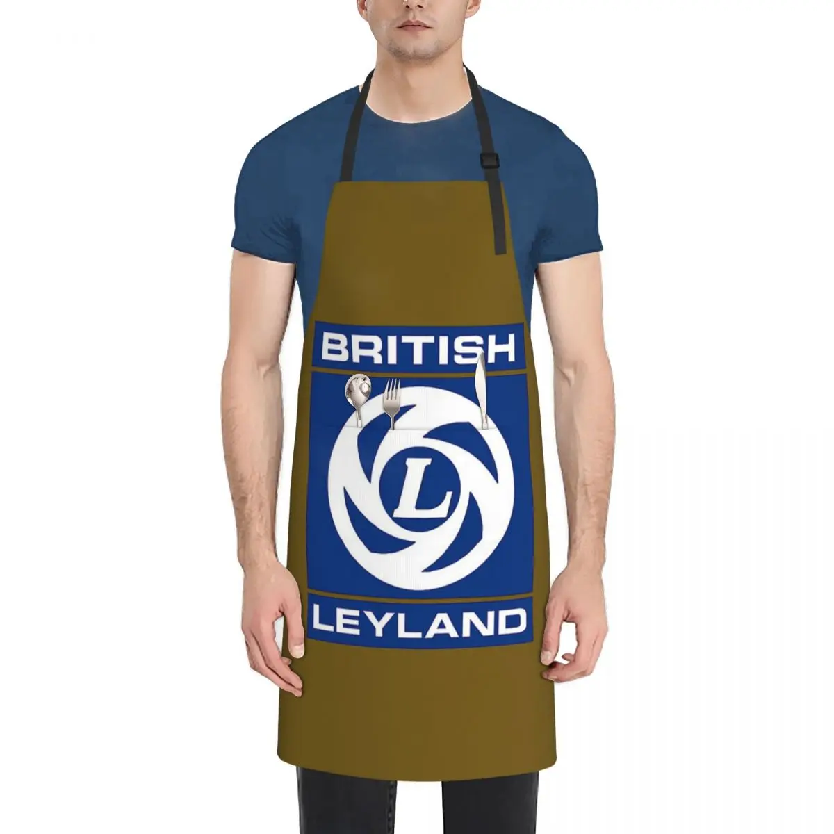 

British Leyland Logo Apron Chef Cooking Baking Tablier Sleeveless Bib Kitchen Cleaning Pinafore for Women Men Painting