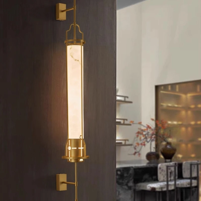 Modern Designer Wall Lamp Long Strip Light Hotel Lobby Villa Living Room Background  Lighting Indoor Decoration LED Wall Sconces