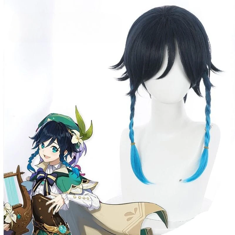 Cosplay Anime Wig Easy To Shape, 2D Character Role Play Hairpiece for Comic Con Events