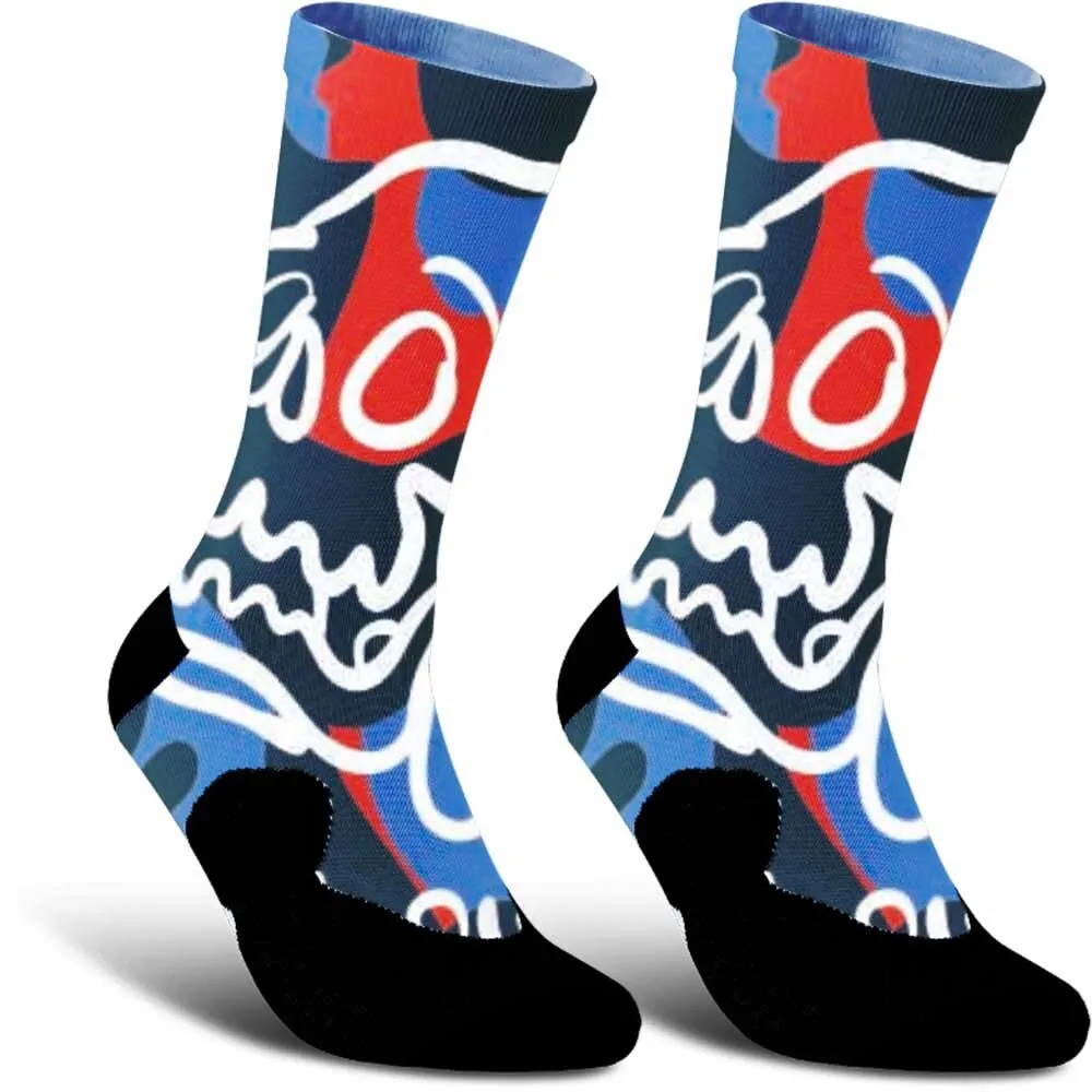 

2025 New! Colorful Graffiti White Skull Cycling Socks – Trendy, Unisex, Sweat-Absorbent