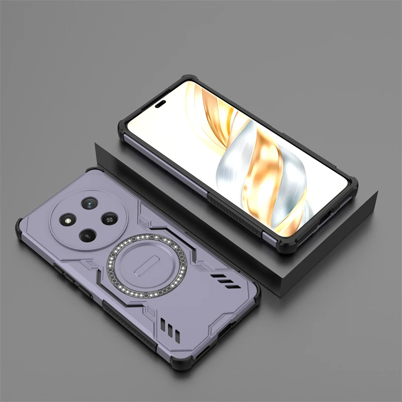 Cover posteriore per Honor Magic 7 Lite Custodia Honor Magic 7 Lite Adsorbimento magnetico Cover di ricarica wireless per custodia Honor Magic7 Lite