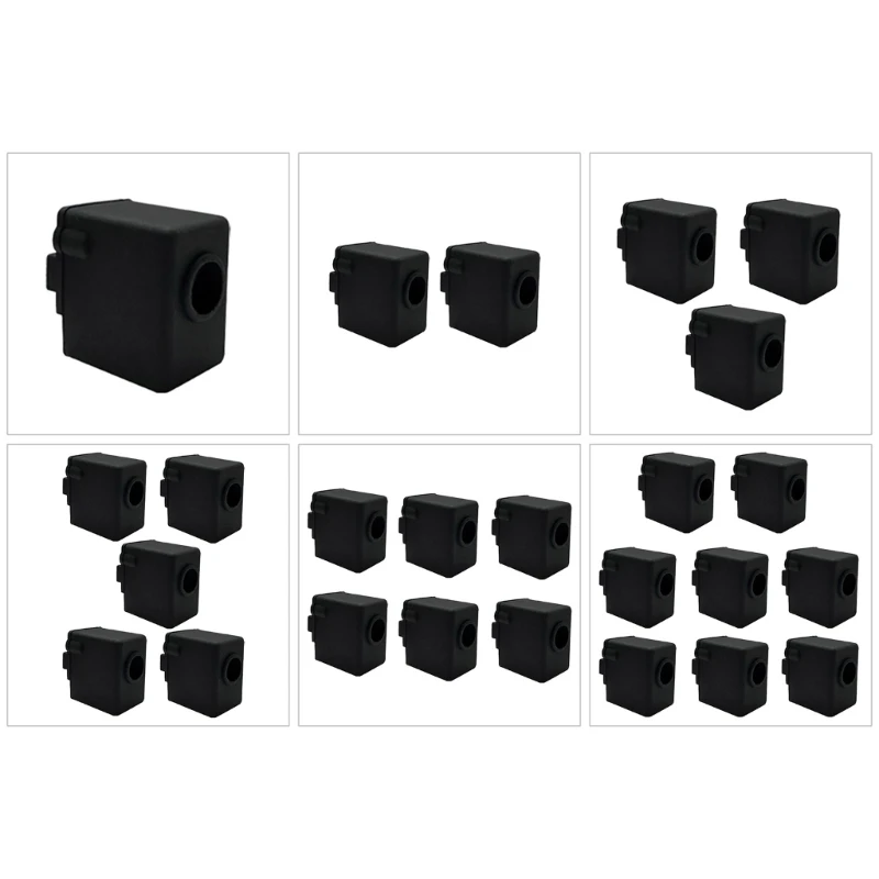 

3 5 6 8pcs for Kobra2 Hotend Silicone Sock Black Cover Printer Head 3D Printer Parts for Heatblock Covers