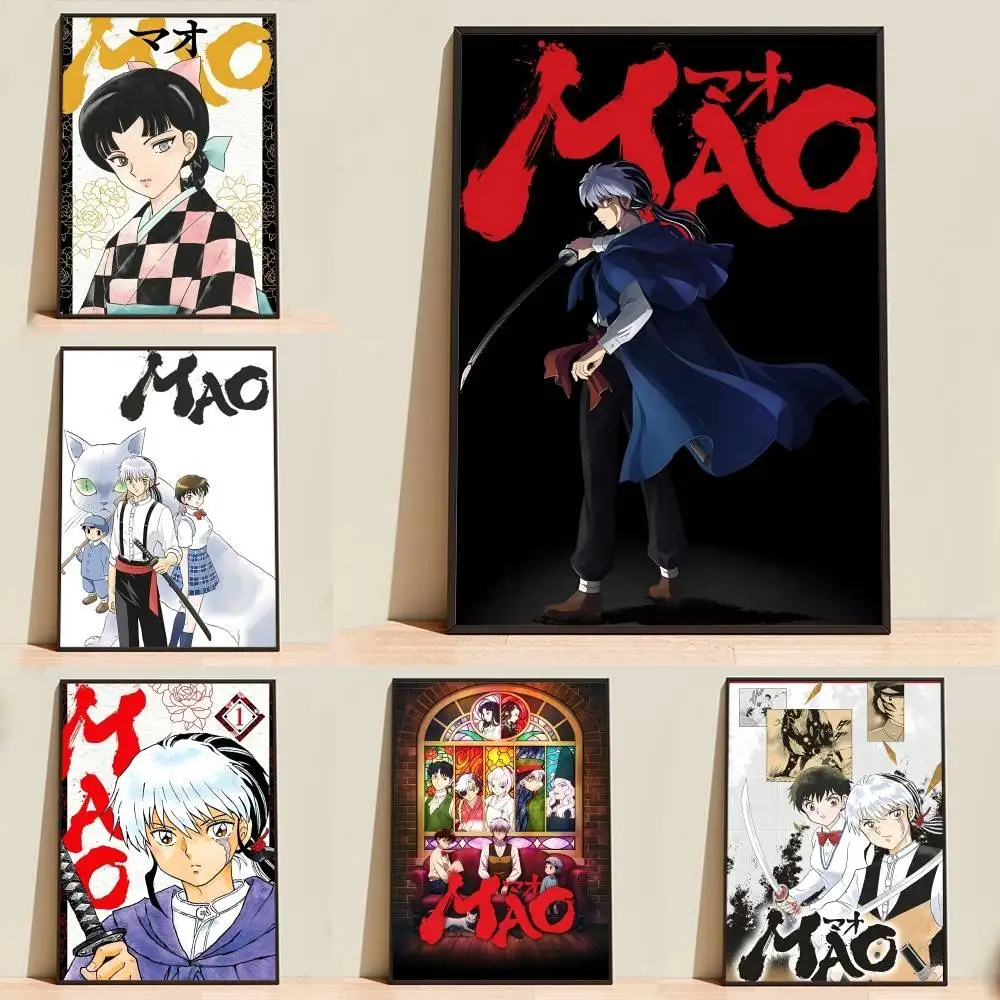 Taisho era Anime M-Mao Poster Self-adhesive Waterproof Paper Sticker Coffee House Bar Room Wall