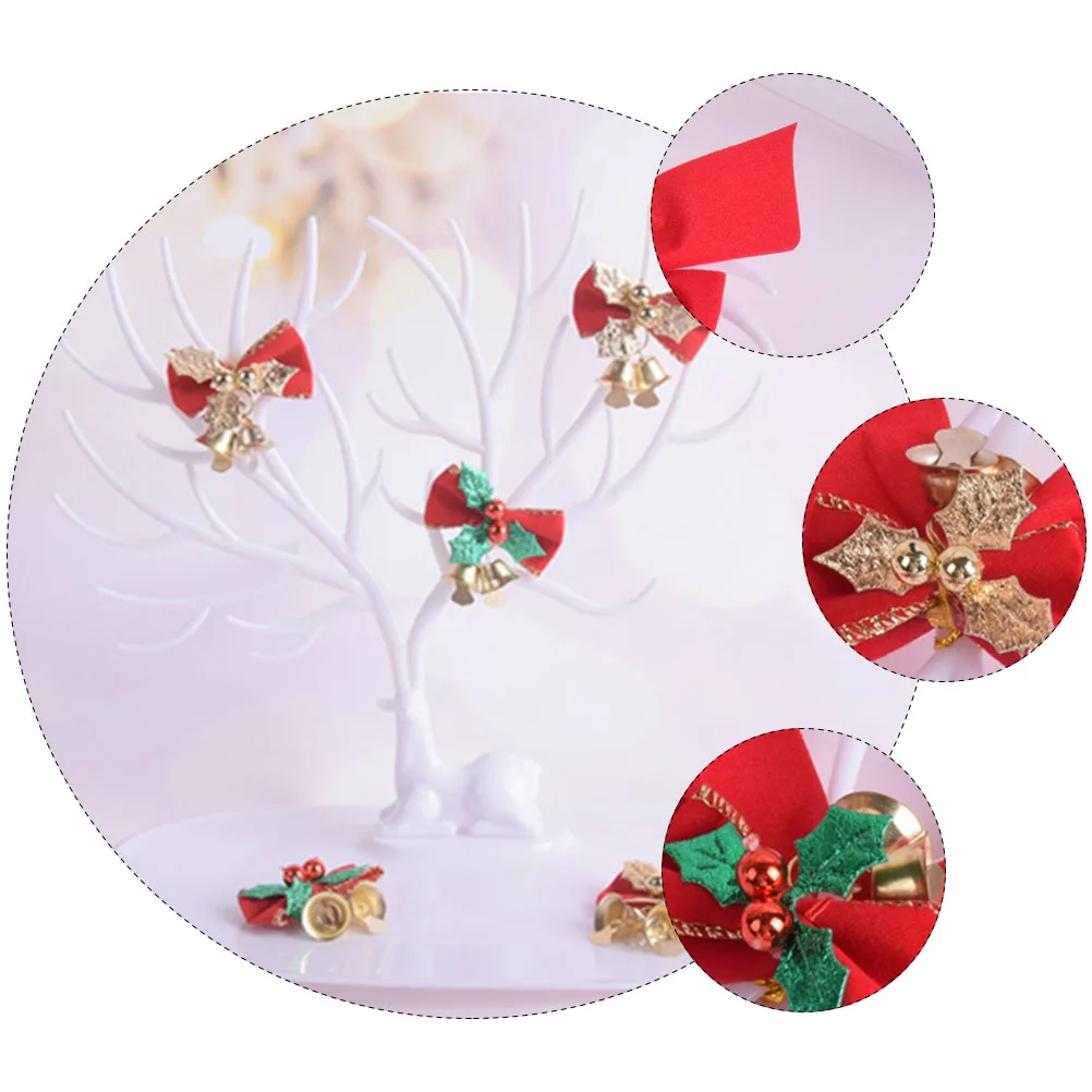 

Christmas Bow Ornaments Hanging Tree Bowknot Decorations Xmas Charms for Jewelry
