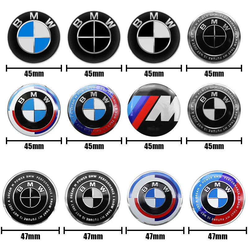 45/47mm Car Steering Wheel Center Emblem Badge Stickers For BMW M 50th Anniversary E39 E46 E90 E60 E87 E92 F30 F20 F10 X1 X3 X5