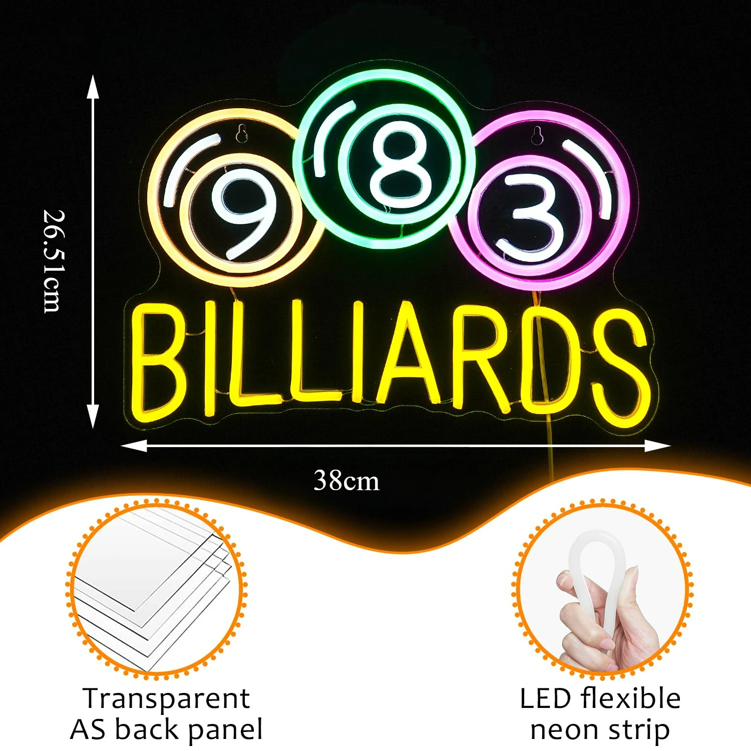 Letrero de Neón de Billar, Luz - Neon Sign Party reseña y precio