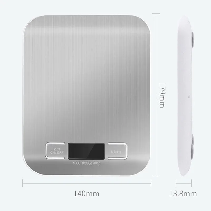 Timbangan Kue Rumah Tangga Dapur Stainless Steel, Timbangan Makanan Bahan Obat Elektronik Gram Makanan 10Kg