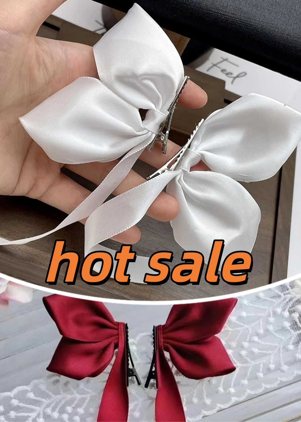 

Sweet Bow Hair Clips for Girls Blue Pink Bowknot Hairgrips Ribbon Bow Barrette Hairpin Ponytail Clip Headwear 10pcs/5set