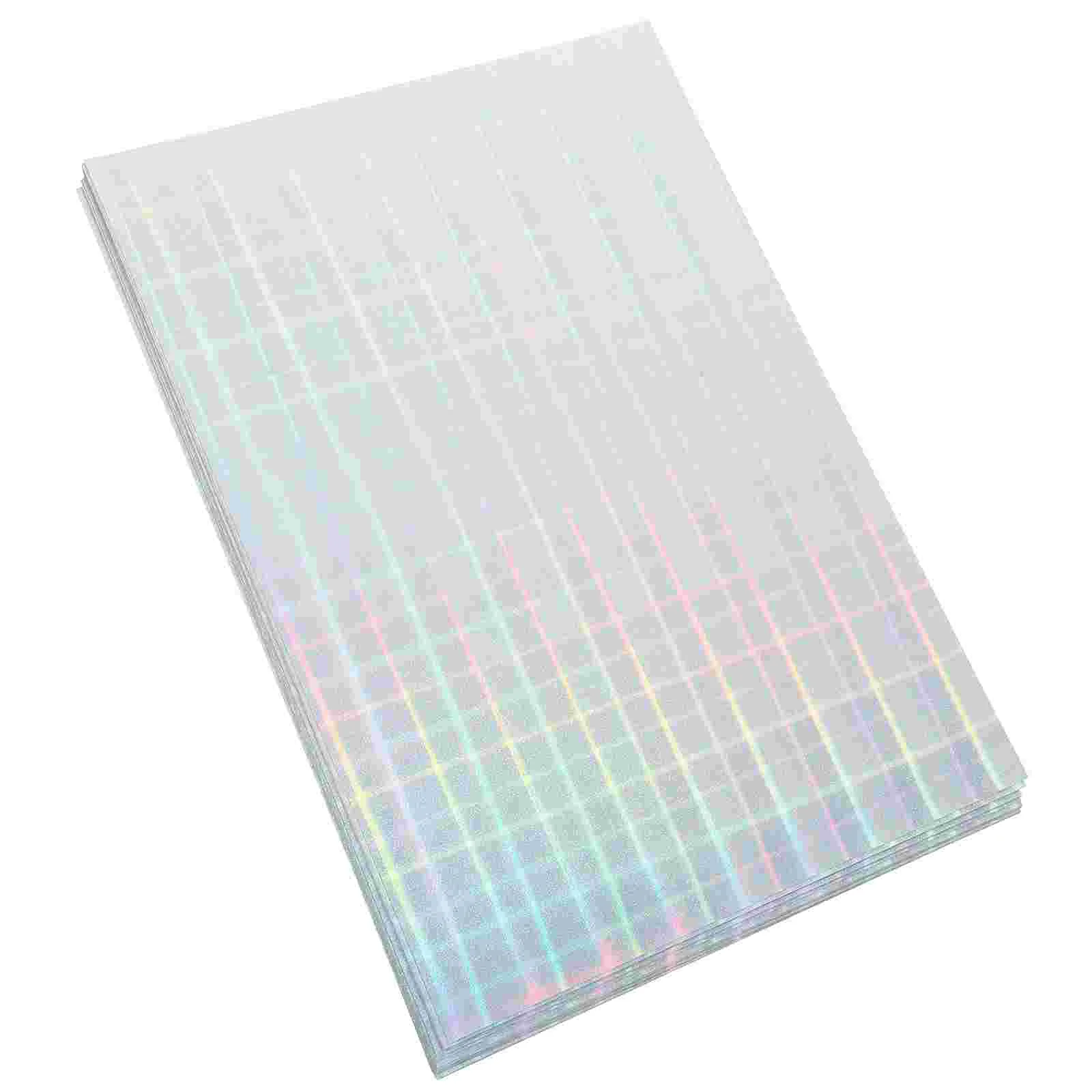 20 Blatt holografische Druckpapier-Aufkleber, Etiketten für Drucker, großes Versand, glänzendes PVC, selbstklebend