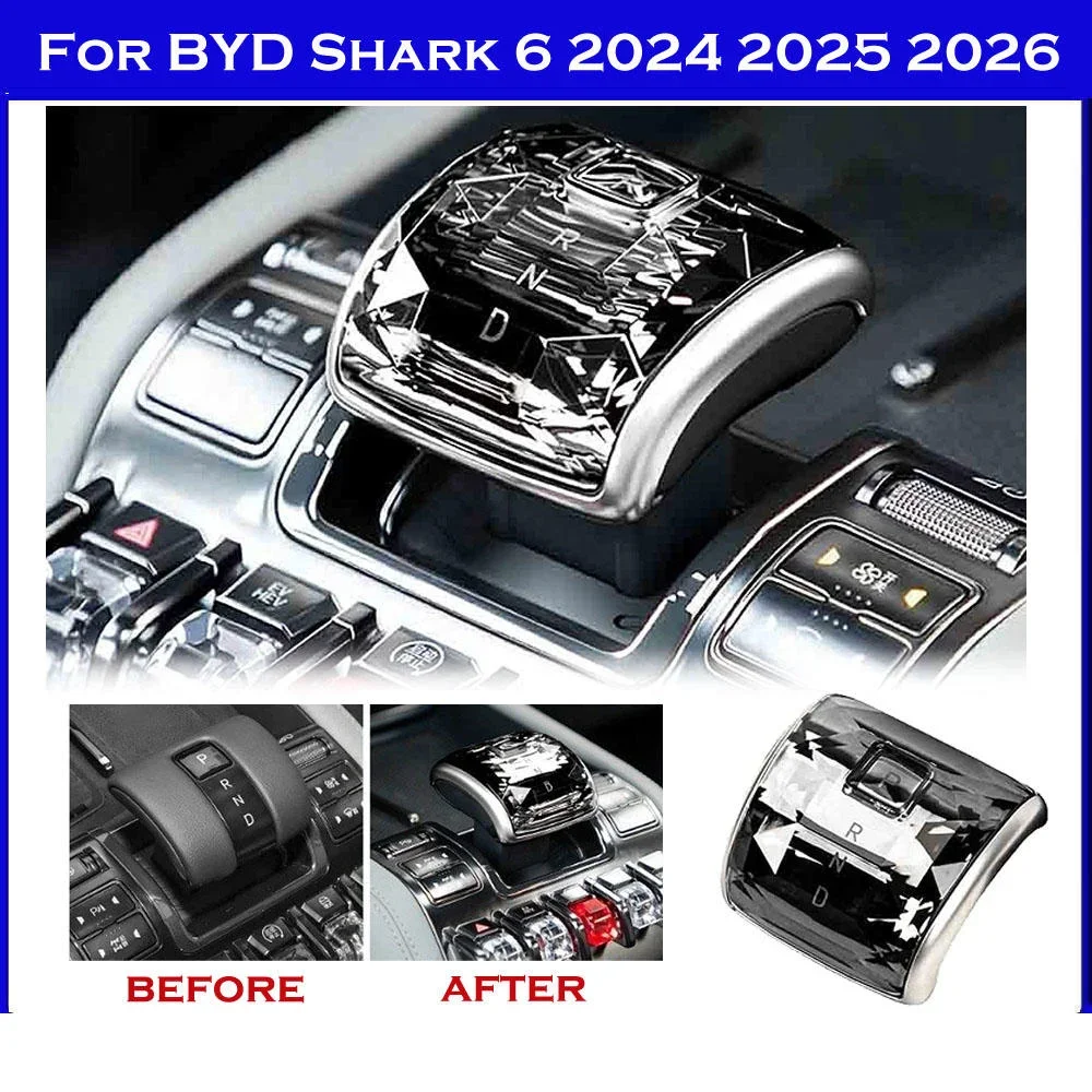For BYD Denza B5 B8 2024 2025 Titanium 3 7 shark 6 2025 2026 Car Crystal Gear Lever Head Gear Lever Interior Accessories