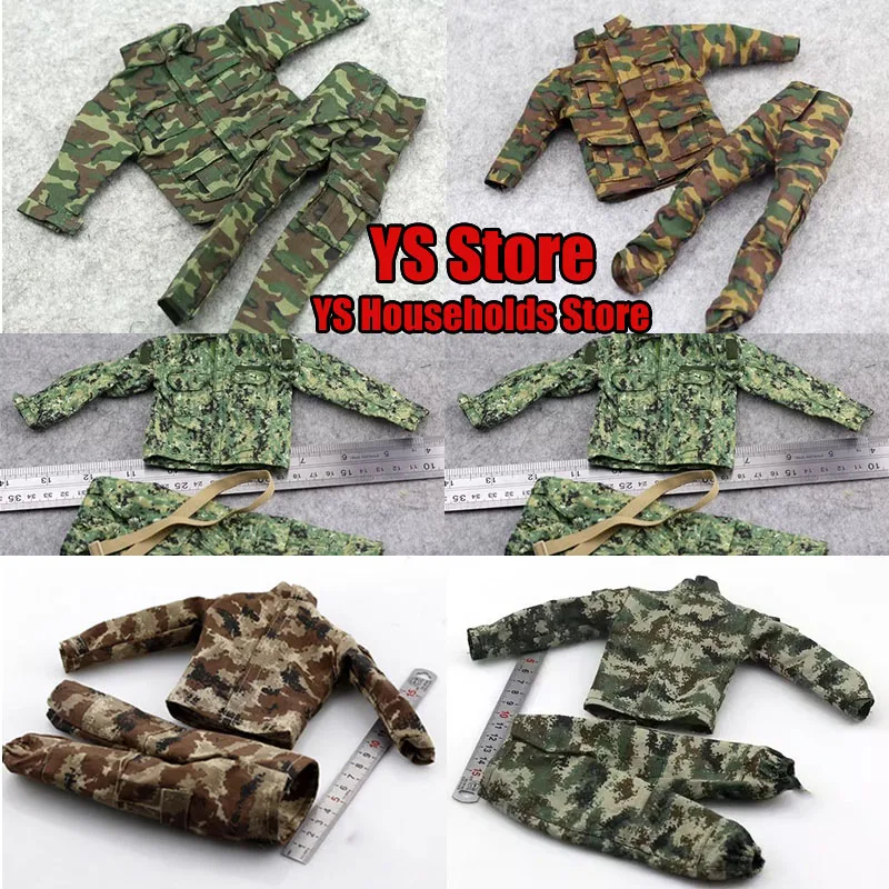 

CHN 1/6 Scale Desert Yellow Camouflage Military Coat Pants Clothes Set Accessory For 12" Male Soldier Body Diy Decoration