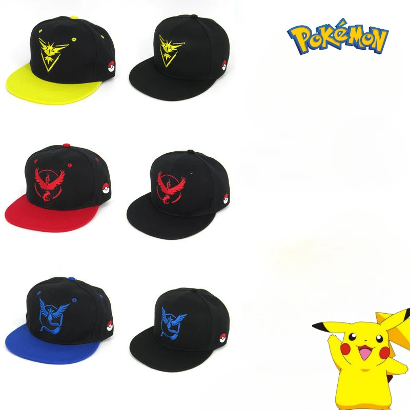 Pokemon Three Holy Birds Series Baseball Cap Animation Zapdos Outdoor Visor Hat Children's Toy Moltres Peaked Cap Christmas Gift