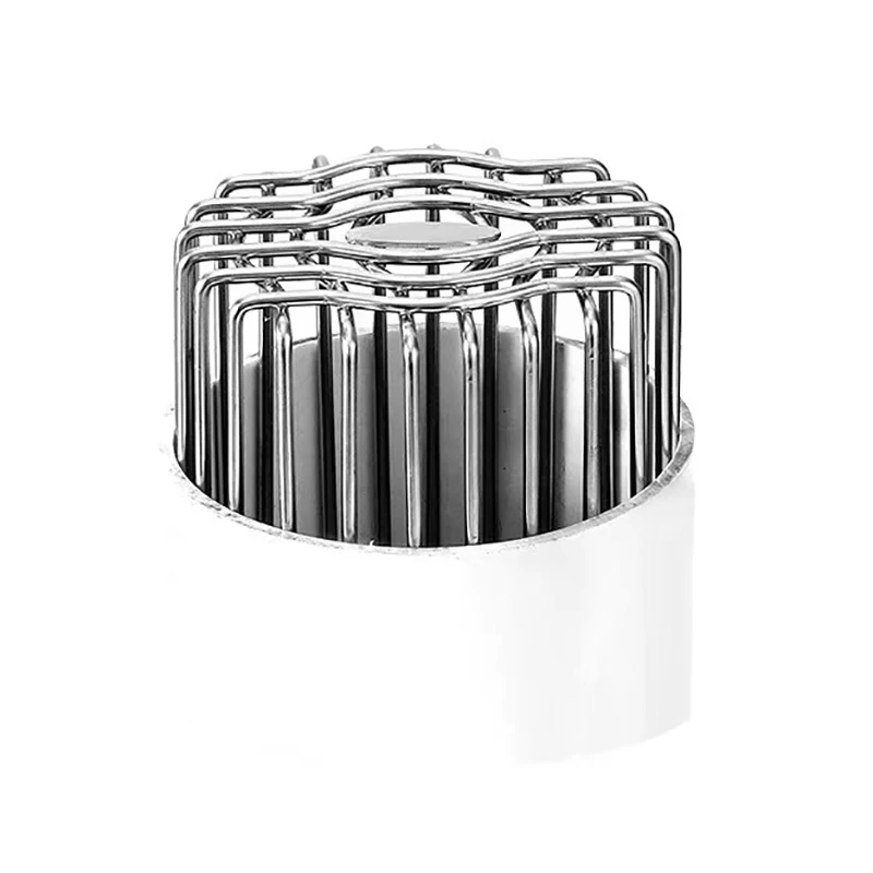 1Pc Stainless Steel Drainage Cover Roof Floor Drain Downpipe Strainer Anti-blocking Gutter Guard Leaf Debris Trap Rain Pipe Cap image 5