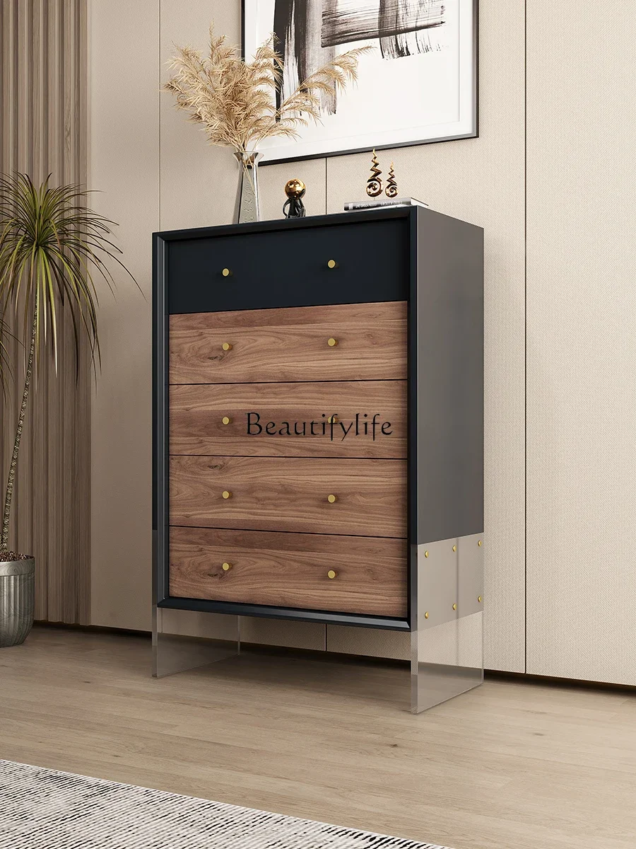 

FG44Simple and modern solid wood storage cabinet, living room wall storage cabinet, minimalist and light luxury