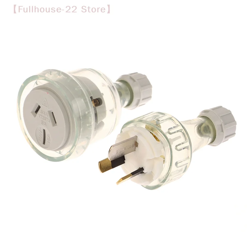 1Pcs SAA Rewirable Plug Socket Australian Male Plug Female Socket 3 Prong Electrical Socket Grounded Rewire Socket DIY Assembled