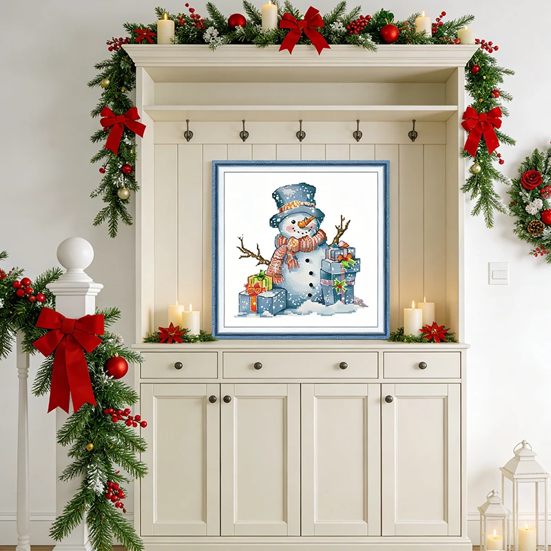 

Cross Stitch Kit Aida Cloth 14CT/16CT/11CT DIY Embroidery Set for Home Decoration Christmas Gift Joy Sunday Snow Doll 2