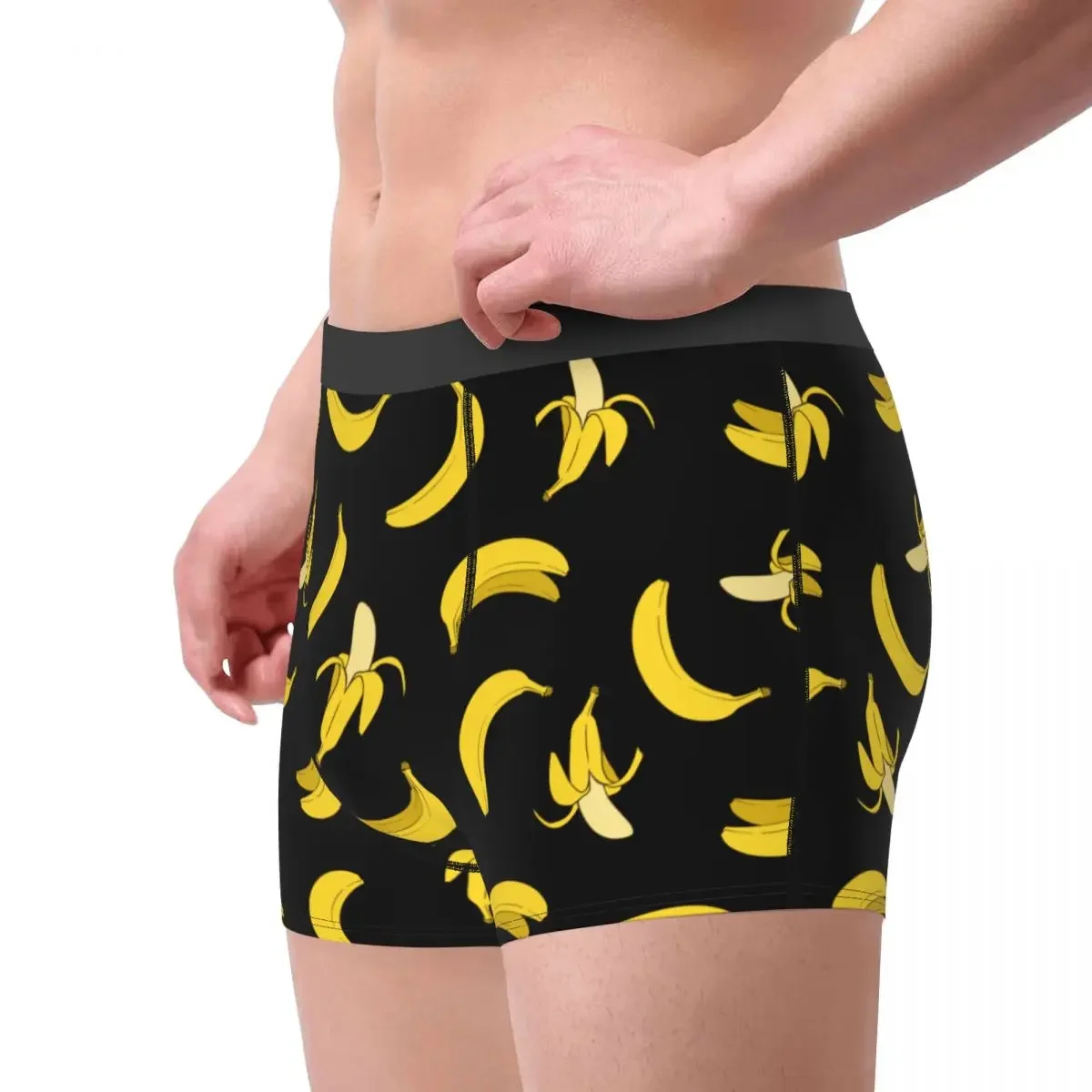 Men Banana Underwear Fruits Humor Boxer Briefs Shorts Panties Male Soft Underpants Plus Size