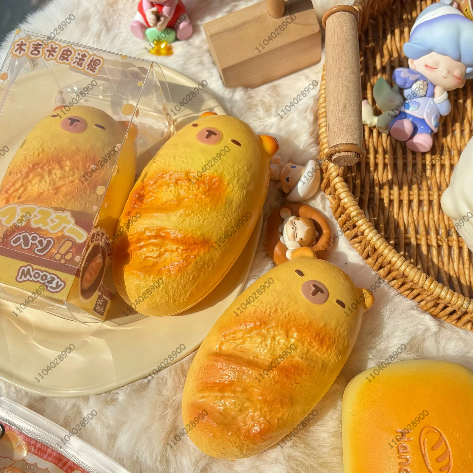 カピバラバゲットスローライジングスクイーズケーキパイパンペストリースクイーズスローリバウンドスクイーズおもちゃ抗ストレスリリースハンドリラックスおもちゃ