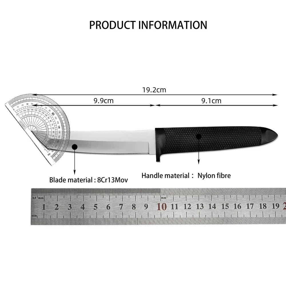 High Quality CD 20TL Katana Fixed Blade Knife 8Cr13Mov Blade Nylon Fiber Handle Outdoor EDC Hunting Survival Camping Tool