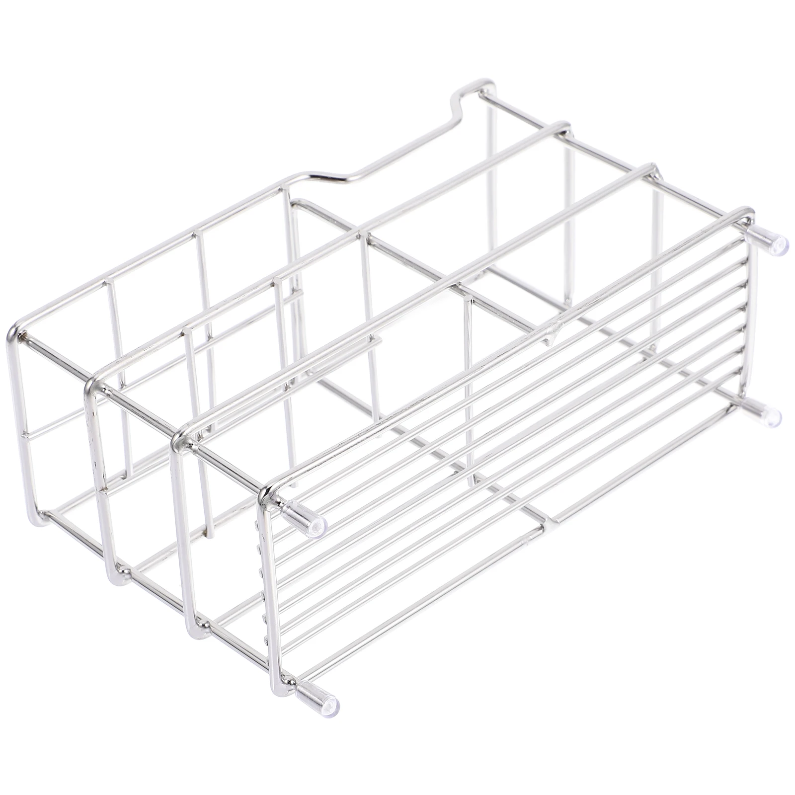 

Toothbrush Holder Bathroom Countertop Stainless Steel Razor Hairbrush Electric Wall Mounted 6 Compartments Dry Storage Space