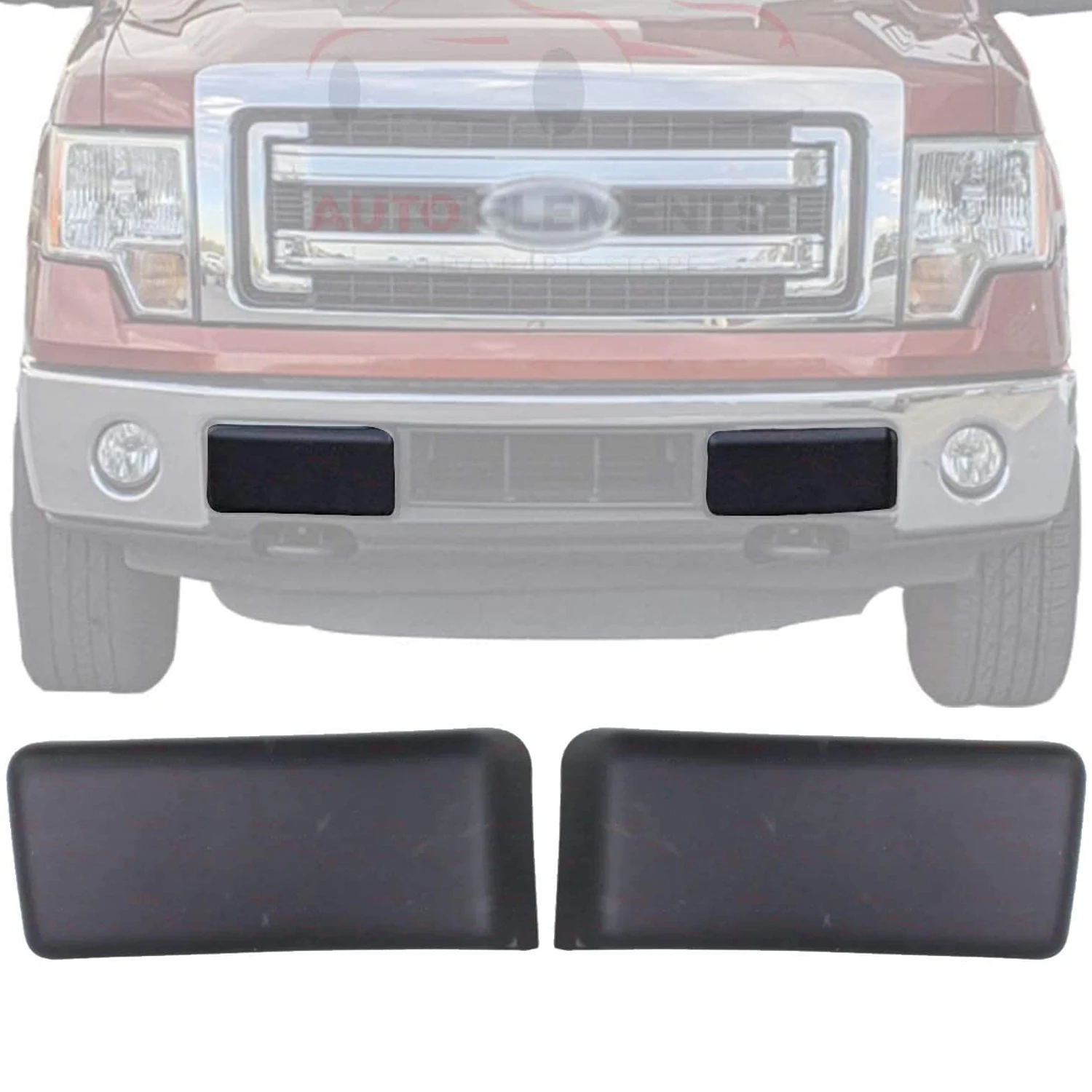 

Front Lower Bumper Hole Cover Protective Bezel Guard Frame For Ford F150 2009-2014 2018-2020