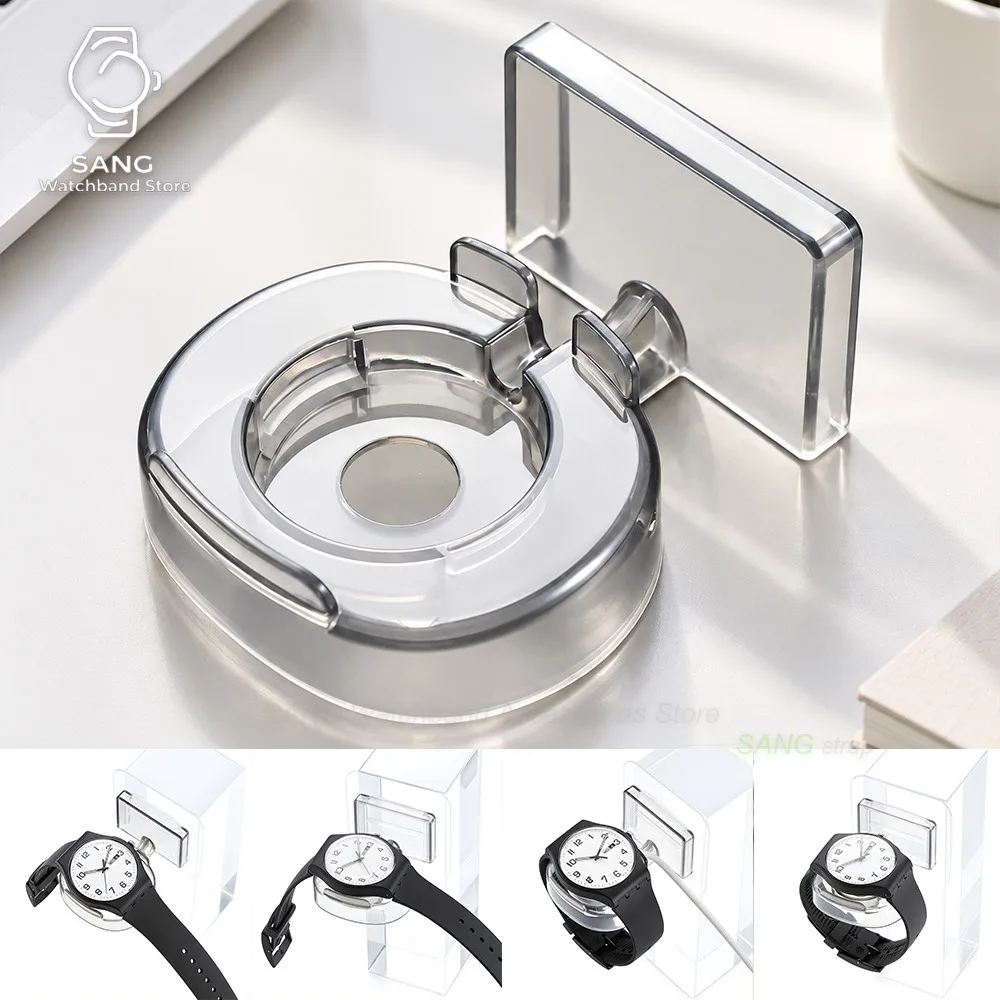 Wall Mounted Watches Charging Stand No Drilling Watch Display Storage Rack for Charging Organizing Multifunctional Watch Holder