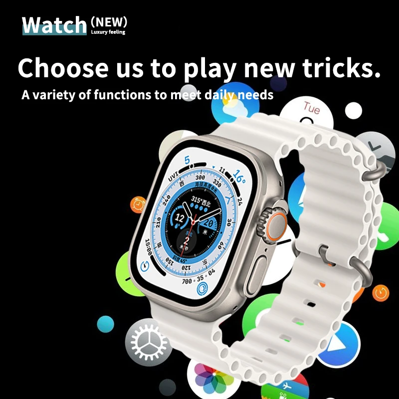 스마트 워치 8 울트라 GPS 스마트 워치 클래식 건강 모니터링 블루투스 통화 NFC 나침반 방수 스마트워치 어린이 선물용