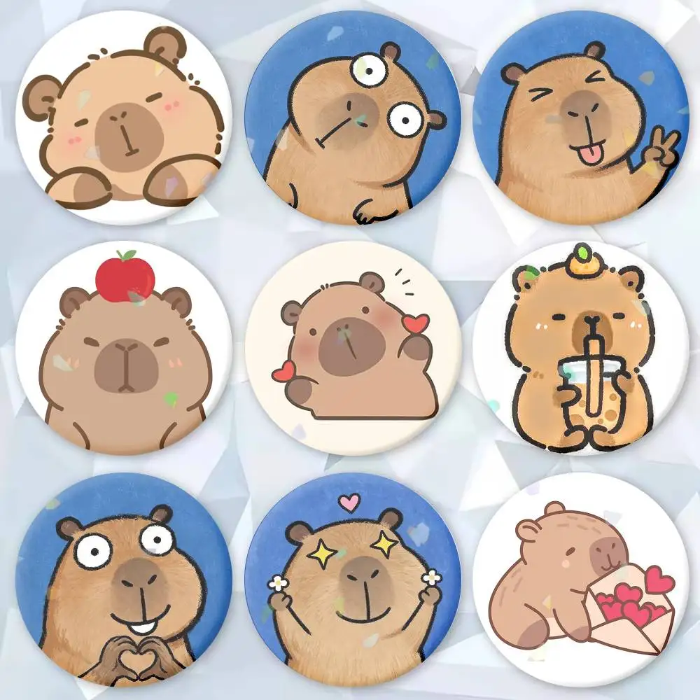 Kawaii Capybara Cute Button Pins Backpack Clothing Decor Brooch Badge Jewelry Gifts for Kids