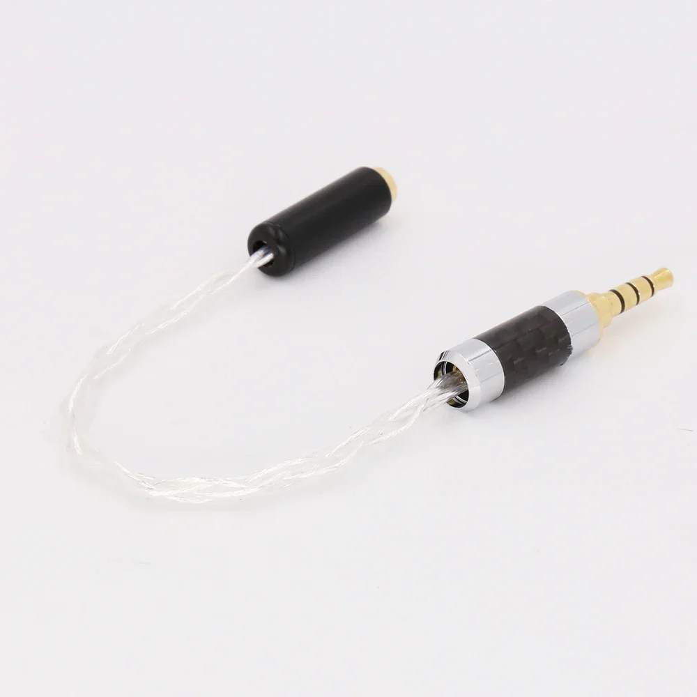 Audiocrast 3.5 มม.TRRS Balanced ชาย 2.5 มม.TRRS Balanced หญิง Hi-End อะแดปเตอร์เสียง 7N เงินสายสัญญาณเสียง