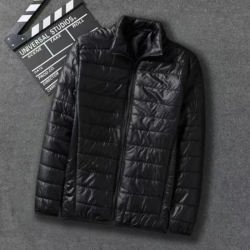 Men's Fashion Casual Thick Cotton Jacket for Autumn and Winter, Korean Style Slim Fit, Smooth Silhouette, Sizes M-5XL