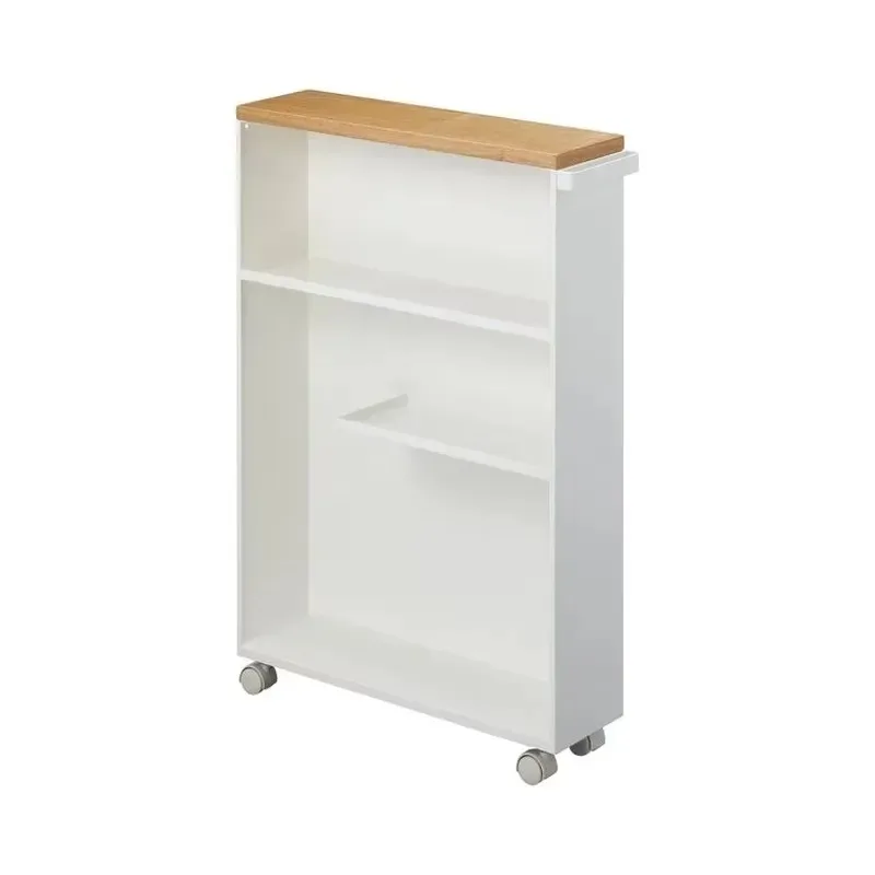 Modern Movable Wheel Wooden Locker Furniture Service Kitchen Trolley Bathroom Trolley Cabinet