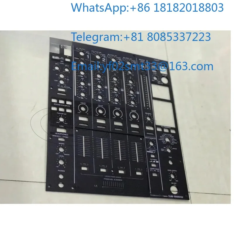 ront Panel For Pioneer DJM-900NXS2 DJ Mixer, Matte Black Aluminum Metal Faceplate Full Knob Fader Hole Position 1:1