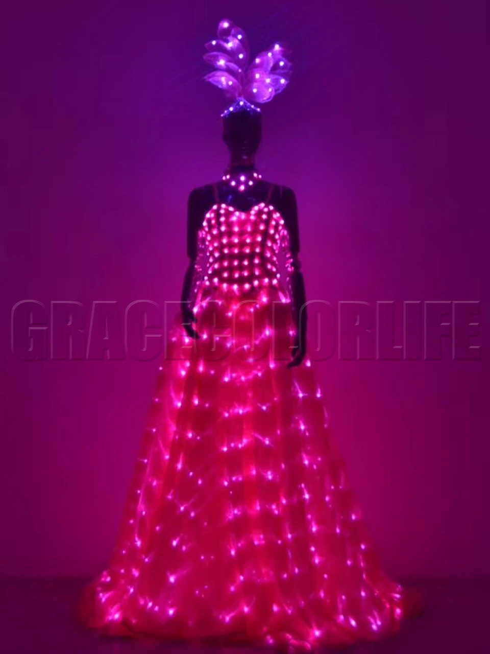 

Butterfly LED Wings Luminous Belly Dance Wing Color Change Wings For Dancer Wedding Party Costume Adult Child Performance Show