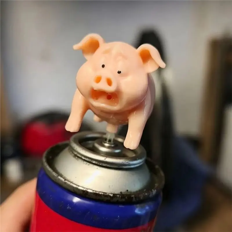 Y02A For WD40 3D Printed Spray Nozzle Attachment-Funny Prank Cute Pig Spray, For Multiple Common Aerosol Valve Compatibility