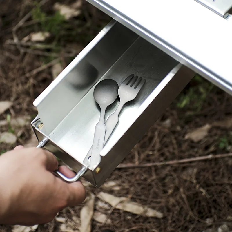 

Outdoor Camping 0.5/1 Unit Pull-out Storage Box IGT Stainless Steel Seasoning Box IGT Table Universal Accessories Storage Box