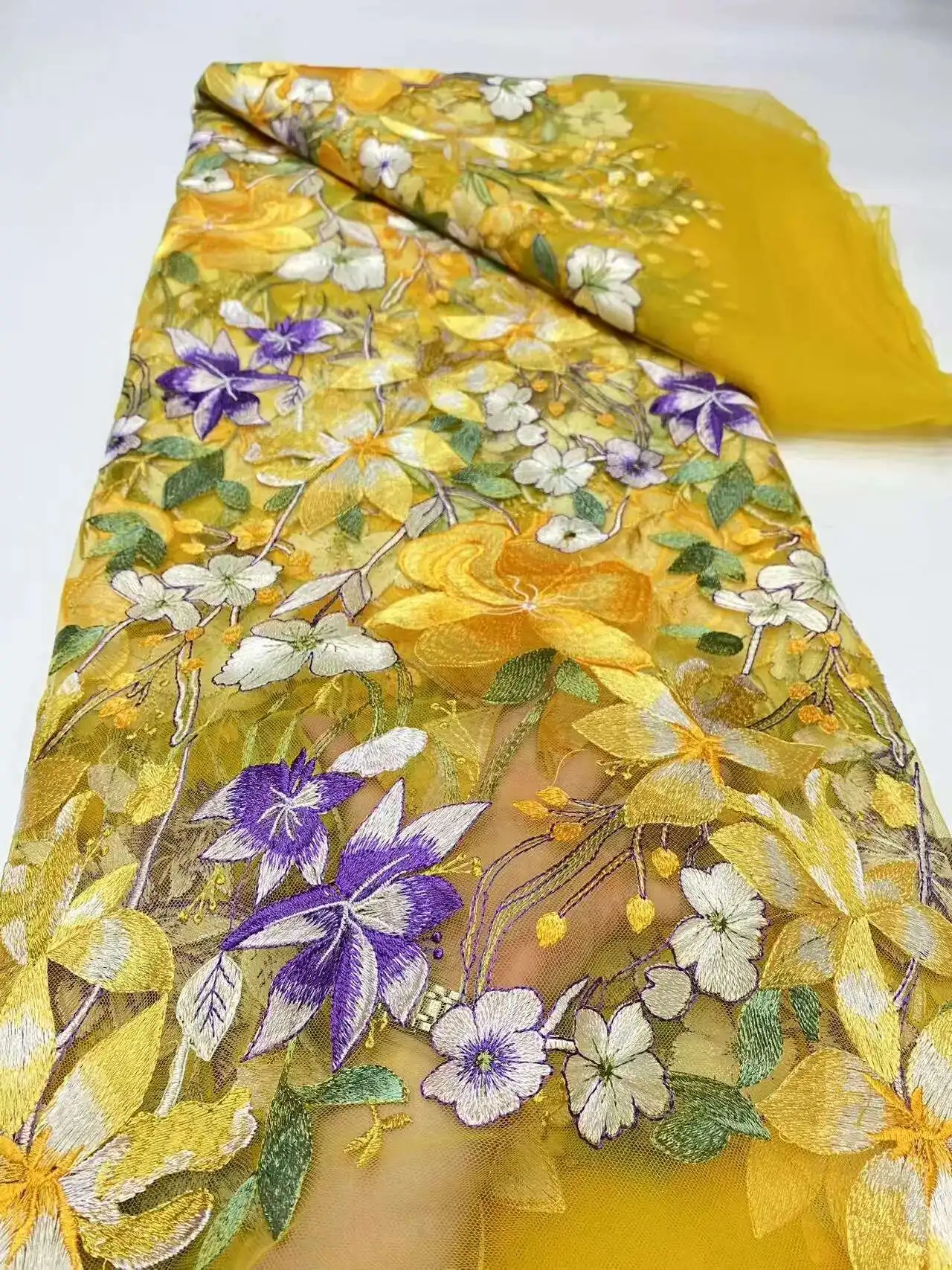 

African Sequins Beaded Lace Fabrics 2025 High Quality Embroidery French Nigerian Lace Fabric For Wedding Sewing Material