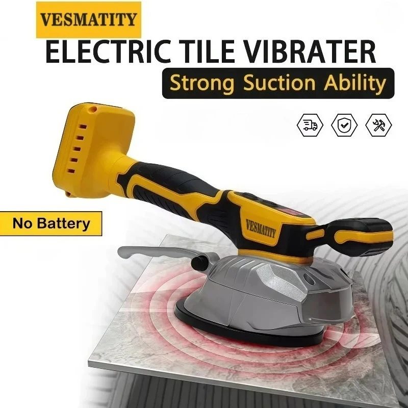 Cordless Suitable Tile Tiling Machine Wall Floor Tiles Laying Vibrating Tool Floor Vibrator Suction Cup for Dewalt Battery