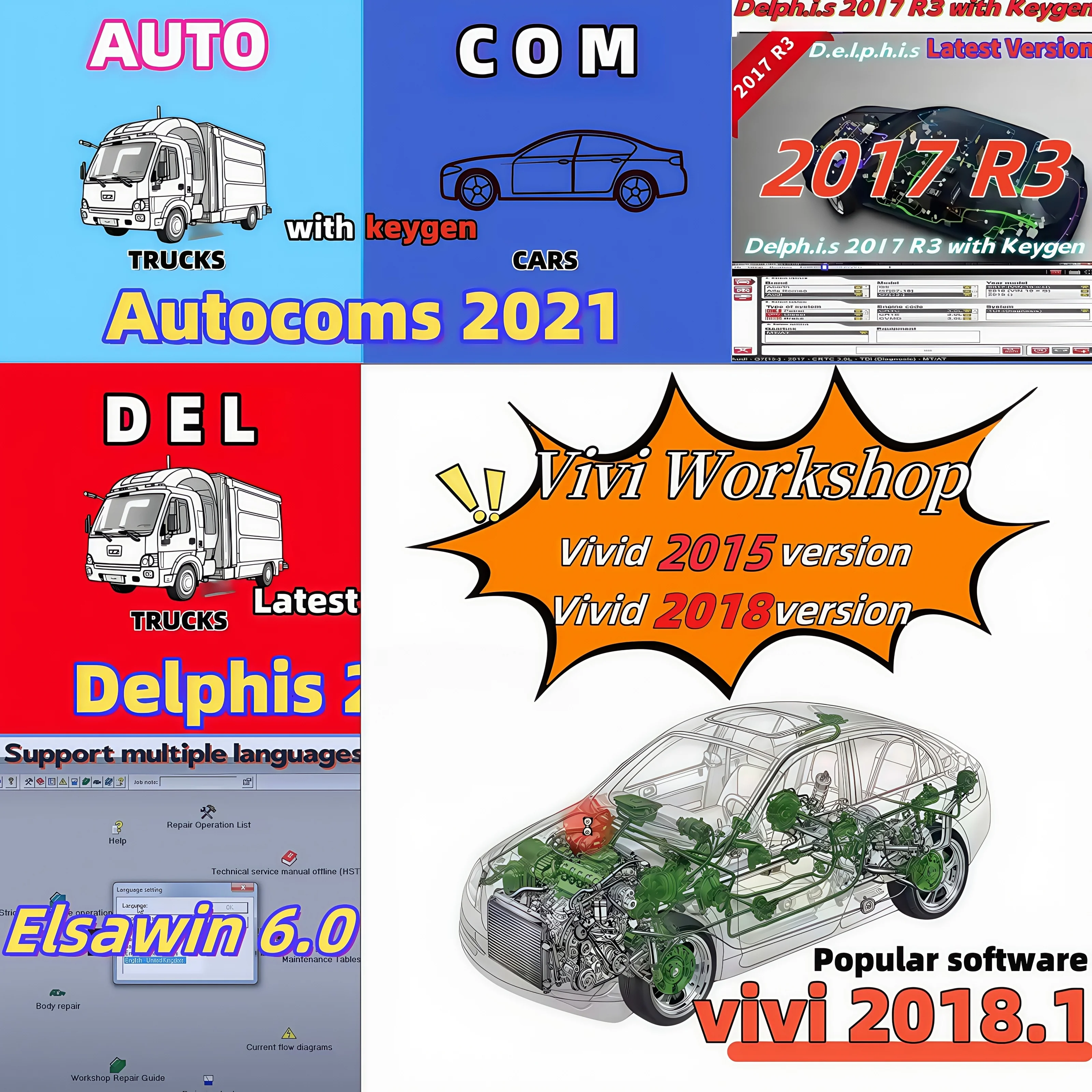 

2025's Top 5 Auto Diagnostic Tools: Elsawin, Autocoms, Delphi, Vivi, Haynes Pro —— Precision Diagnostics, Repair Made Simple!