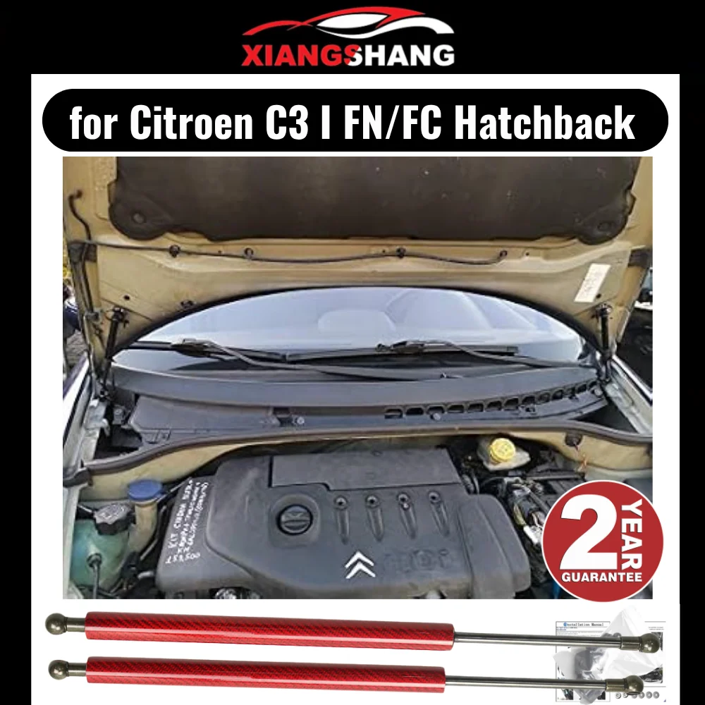 Hood Damper for Citroen C3 I FN/FC Hatchback 2002-2010 Gas Strut Lift Support Front Bonnet Modify Gas Springs Shock Absorber